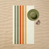 Retro Lines Beach Towel