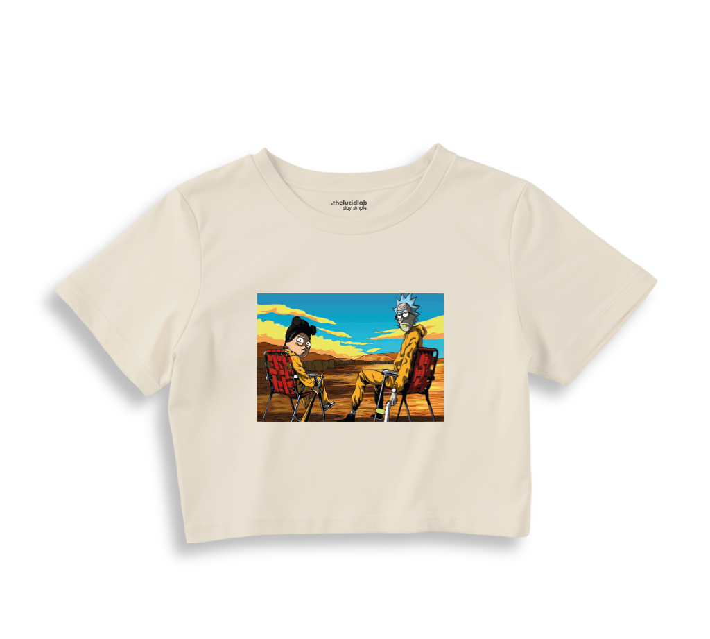 Breaking Bad / Rick and Morty Crop Tişört