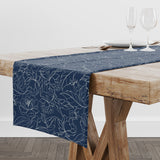 Drawing Garden Navyblue Runner Örtü