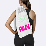 Run / Pink - Green Sports Towel