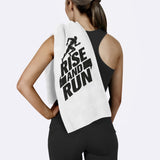 Rise And Run / White Sports Towel