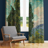 Cypresses - Selviler Background Curtain