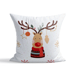 Yılbaşı Kasabası & Geyik Çift Taraflı Kırlent Kılıfı Seti