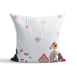 Yılbaşı Kasabası & Geyik Çift Taraflı Kırlent Kılıfı Seti