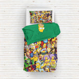 Homer Simpson &amp; Simpsons Double Sided Duvet Cover Set