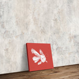 Soft Red Beta Fish Canvas Print