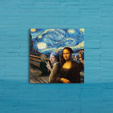 Mona Lisa - Girl with a Pearl Earring The Starry Night Canvas Painting