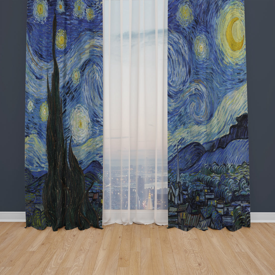 Yıldızlı Gece - Van Gogh Fon Perde | thelucidlab