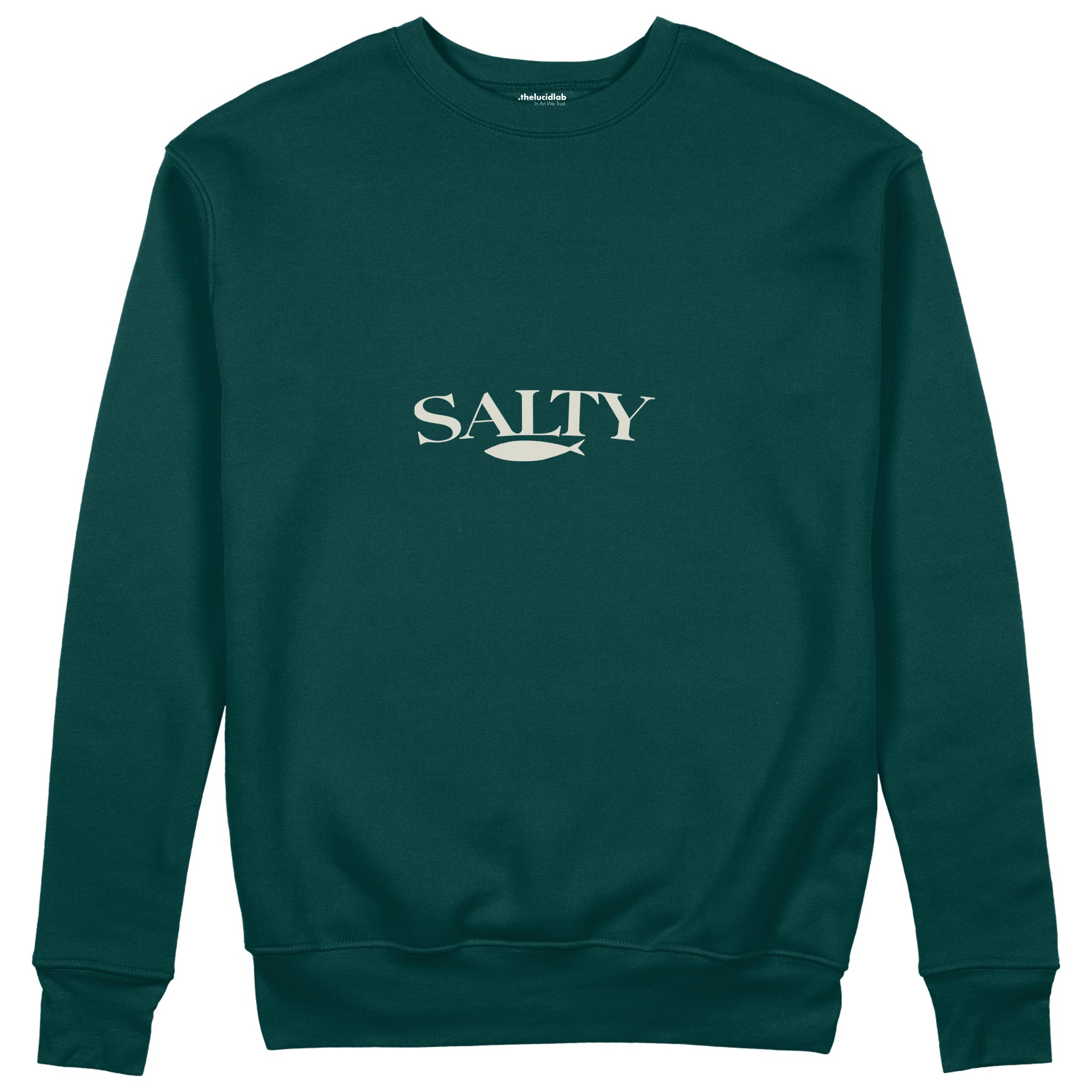 Salty Sweatshirt Koyu Yeşil Ön