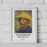 Vincent Van Gogh Self-Portrait with Straw Hat Poster