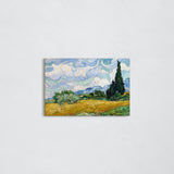 Wheat Field with Cypresses - Wheat Field with Cypress Trees Canvas Print