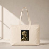 Skull of a Skeleton with Burning Cigarette Club Tote Bag