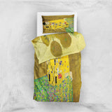 The Kiss &amp; Sunflowers Double-Sided Duvet Cover Set