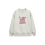 Nobody Sleeps Çocuk Sweatshirt — Beyaz — ön görünüm