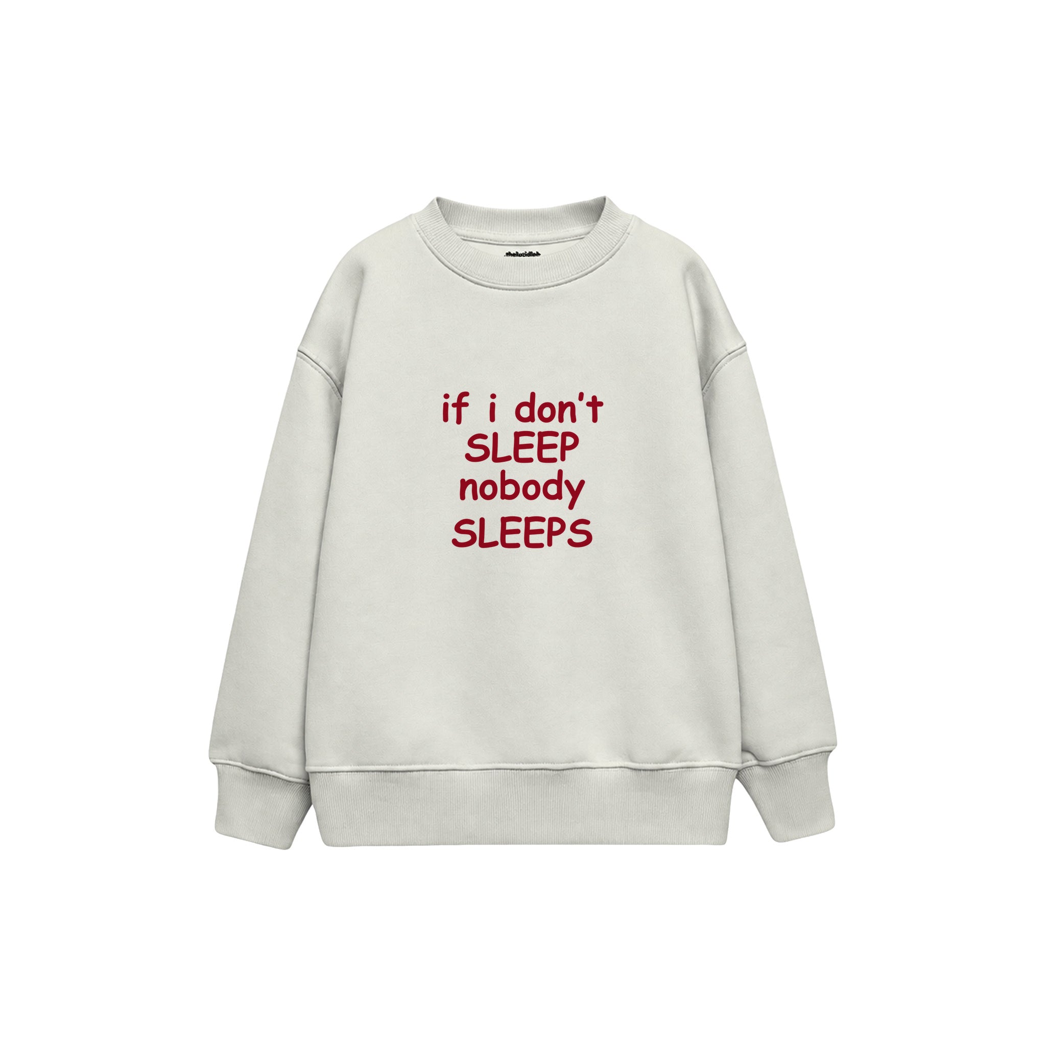 Nobody Sleeps Çocuk Sweatshirt — Beyaz — ön görünüm