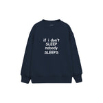 Nobody Sleeps Çocuk Sweatshirt — Lacivert — ön görünüm