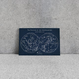The Constellations Navyblue - Star Chart Canvas Painting