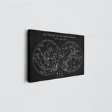 The Constellations Chalkboard - Star Chart Canvas Painting