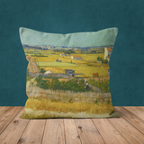 The Harvest / Blue Car Harvest Scene Double Sided Cushion Cover 2 Pieces