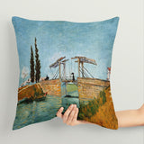 Arles'teki Langlois Köprüsü Çift Taraflı Kırlent Kılıfı 2 Adet