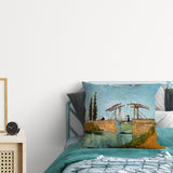 Arles'teki Langlois Köprüsü Çift Taraflı Kırlent Kılıfı 2 Adet