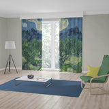 Olive Trees Background Curtain