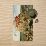 Tower of Babel Painting Beach Towel