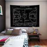 Basketball Court Chalkboard - Basketbol Sahası Duvar Örtüsü