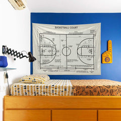 Basketball Court Ivory - Basketbol Sahası Duvar Örtüsü