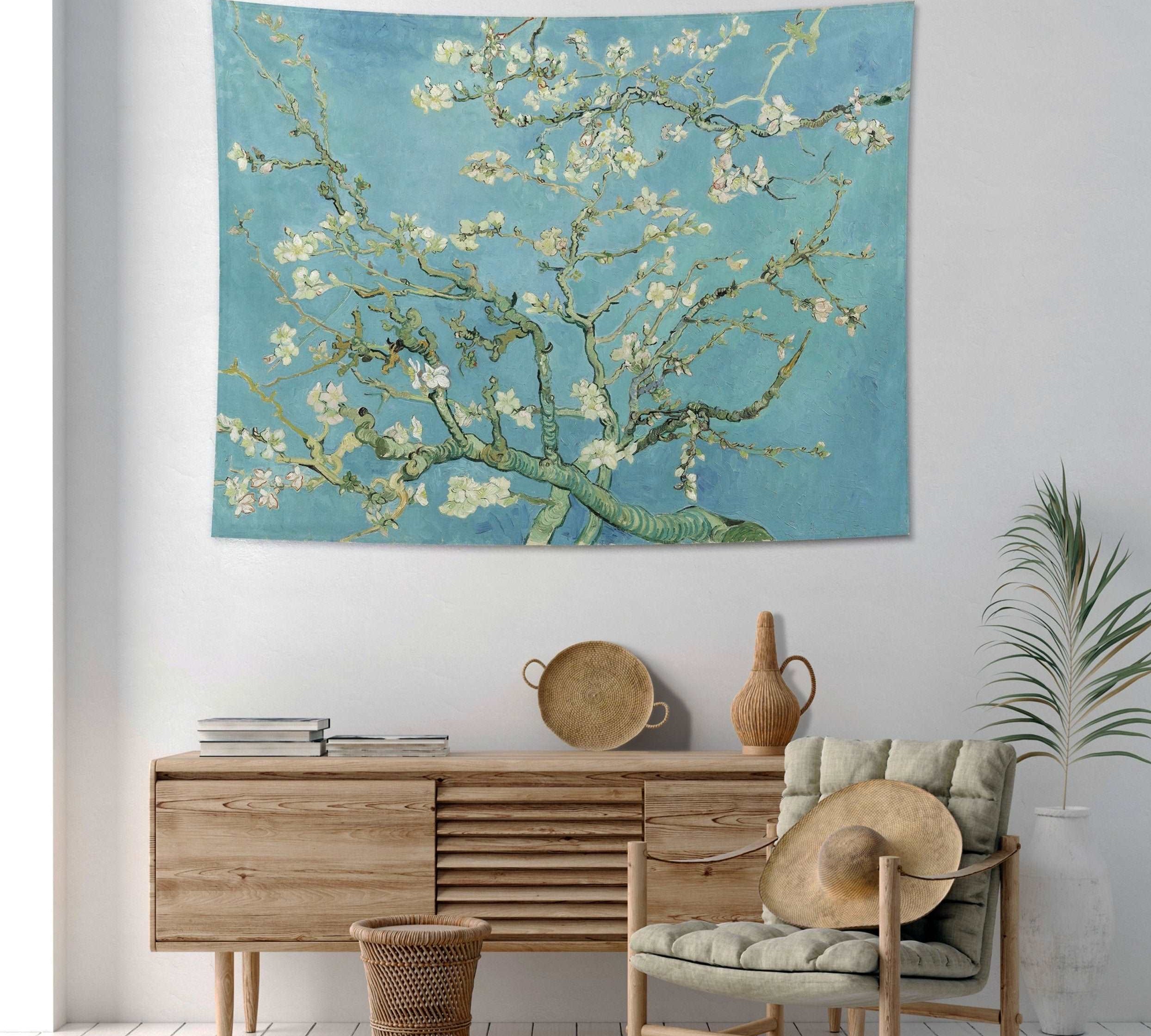 Almond Blossoms - Çiçek Açan Badem Ağacı Duvar Örtüsü