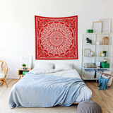 Red Bohemian Mandala Wall Covering