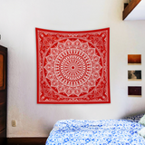 Red Bohemian Mandala Wall Covering