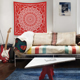 Red Bohemian Mandala Wall Covering