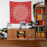 Red Bohemian Mandala Wall Covering