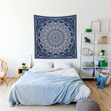 Blue Bohemian Mandala Wall Covering