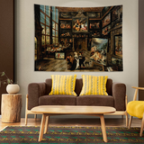 Interior of a Collector's Gallery of Paintings and Objets d'Art Duvar Örtüsü