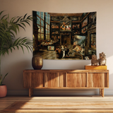 Interior of a Collector's Gallery of Paintings and Objets d'Art Duvar Örtüsü