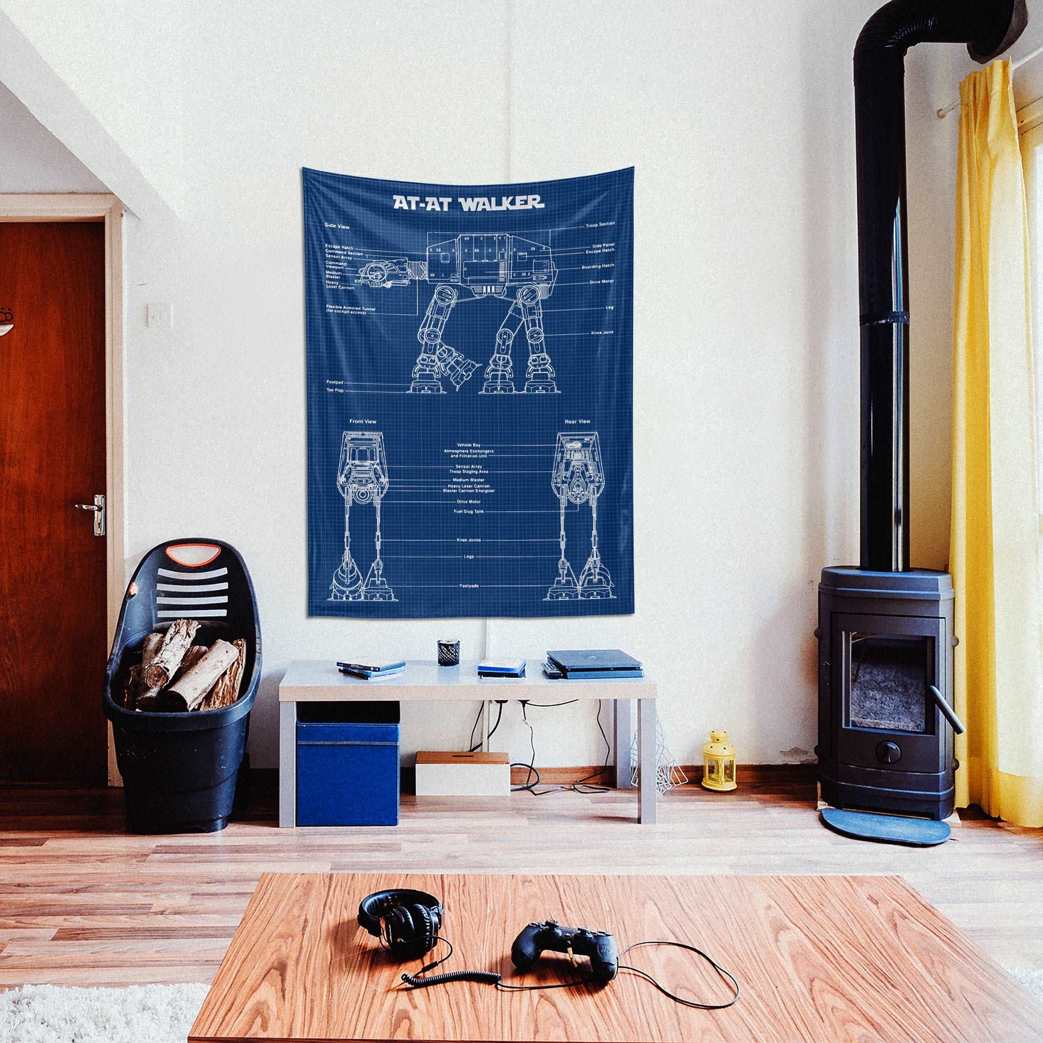 AT-AT Walker Blueprint - Duvar Örtüsü