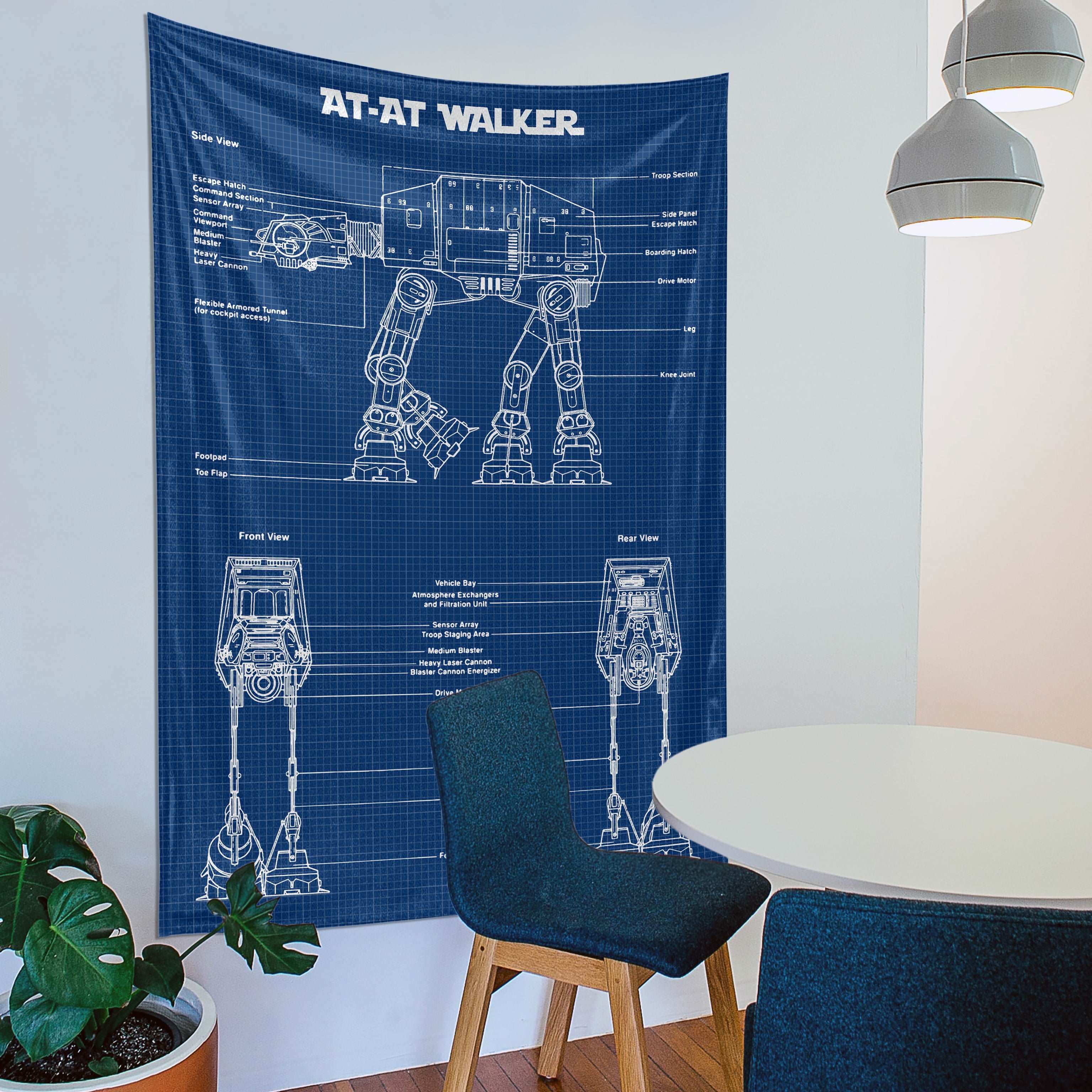 AT-AT Walker Blueprint - Duvar Örtüsü