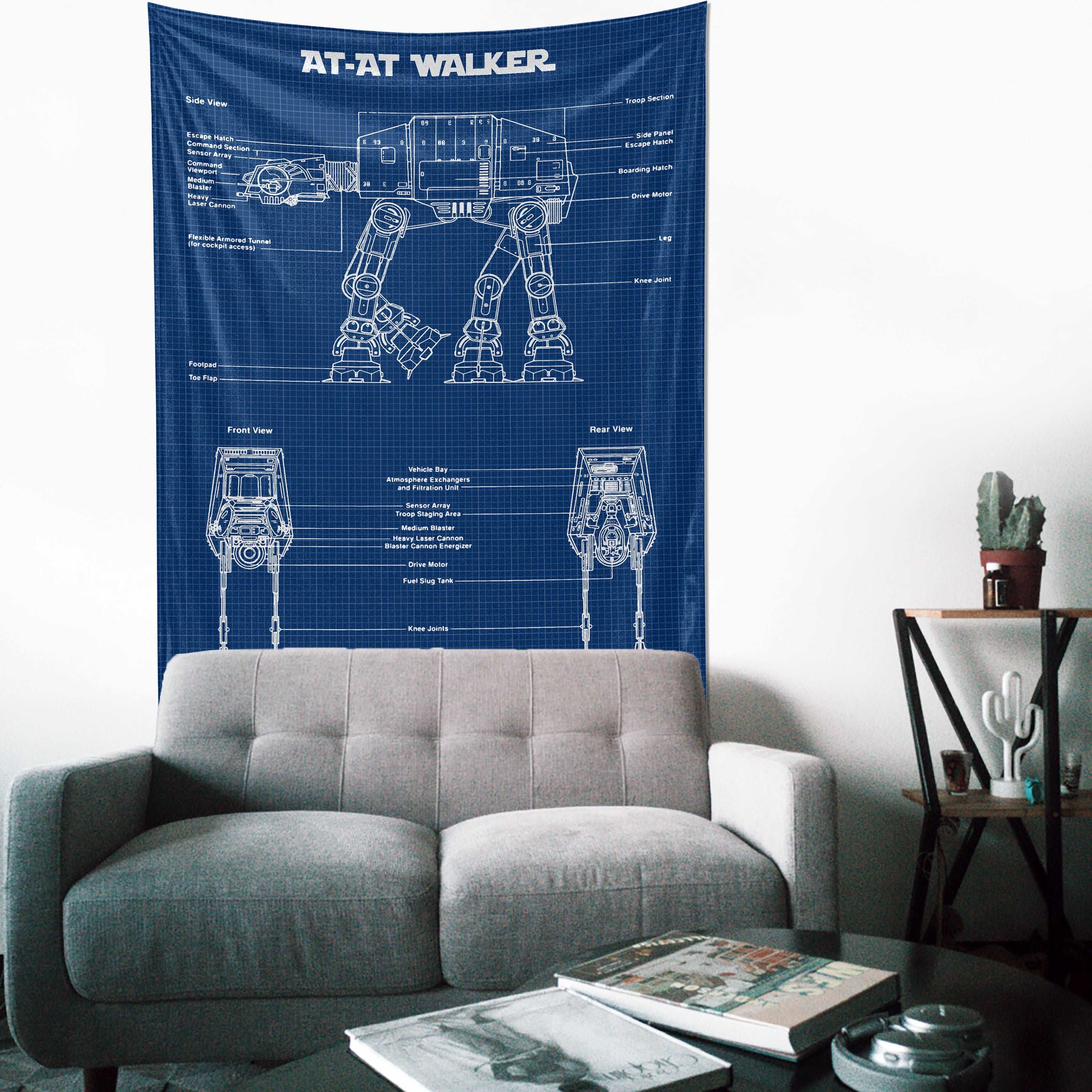 AT-AT Walker Blueprint - Duvar Örtüsü