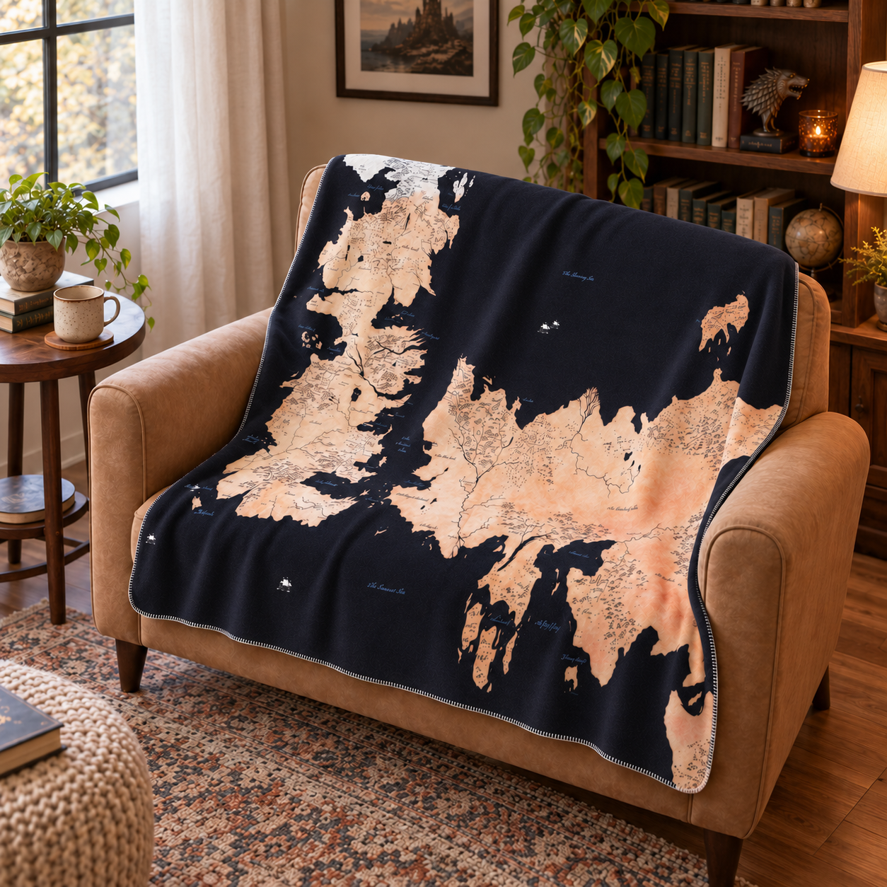 Game Of Thrones Map Polar Tv Battaniyesi — aynı ortamda çapraz görünüm