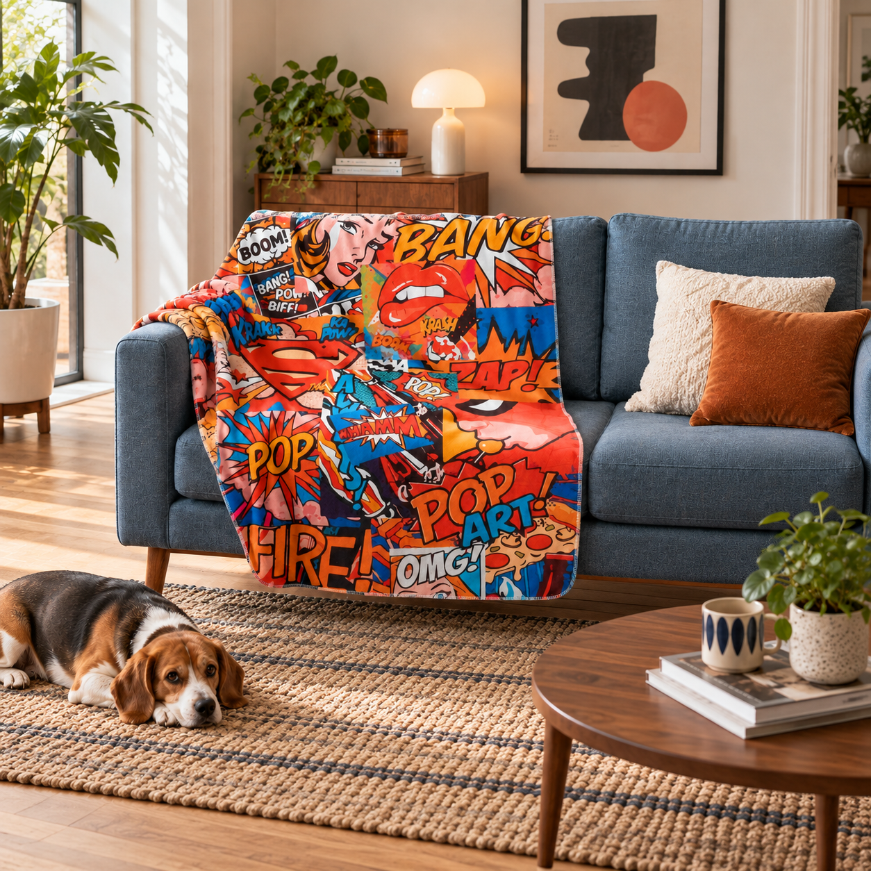 Pop Art - Çizgi Romanlı Polar Tv Battaniyesi — Ek açı