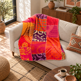 Patchwork Polar Tv Battaniyesi — aynı ortamda çapraz görünüm