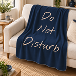 Do Not Disturb Navy Blue Polar Tv Battaniyesi — aynı ortamda çapraz görünüm