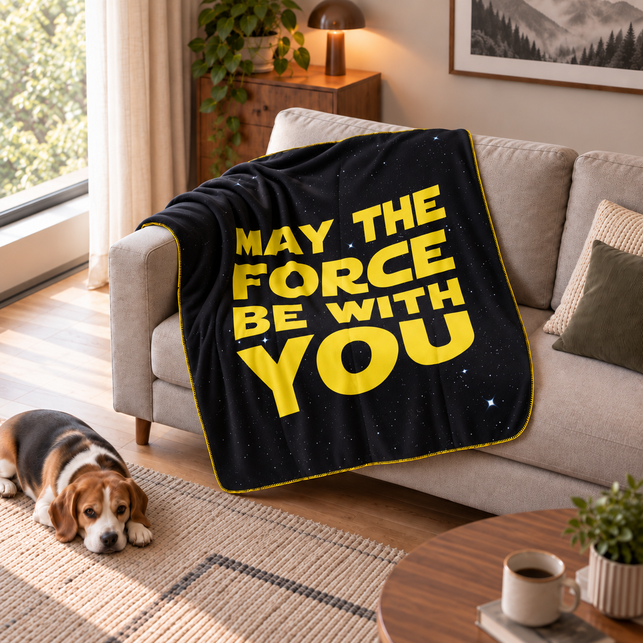 May The Force Be With You - Star Wars Polar Tv Battaniyesi — aynı ortamda çapraz görünüm