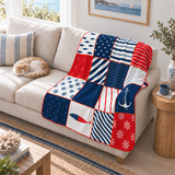 Marine Patchwork Polar Tv Battaniyesi — aynı ortamda çapraz görünüm
