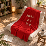 Just Me Day Burgundy Polar Tv Battaniyesi — aynı ortamda çapraz görünüm