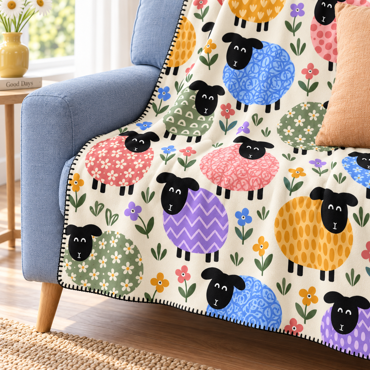 Woolly Company Polar TV Battaniyesi — Dikiş yakın plan · Ekim 2026