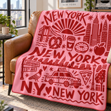 New York Daydream Polar TV Battaniyesi — Dikiş yakın plan · Ekim 2026