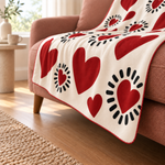 Love Signals Polar TV Battaniyesi — yandan kenar ve ince dikiş detayı